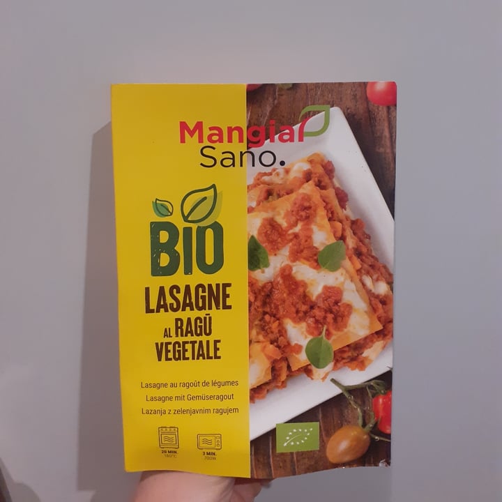 photo of Mangiar Sano Bio Lasagne Al Ragù Vegetale shared by @fra102030 on  16 Oct 2023 - review