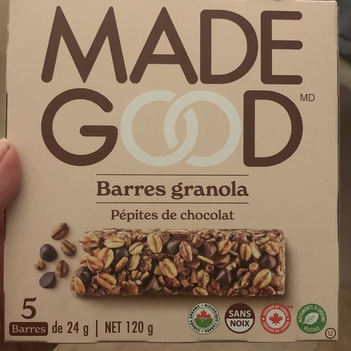 photo of Made Good Chocolate Chip Granola Bars shared by @ecoearth on  24 Aug 2023 - review