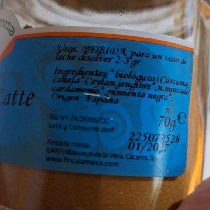 photo of Finca la mesa Cúrcuma latte shared by @marinasnchez on  03 Oct 2025 - review