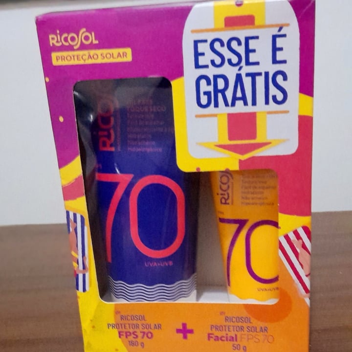 photo of Rico sol Kit Protetores Corporal E Facial Fator 70 shared by @tu-veg on  07 Jan 2025 - review