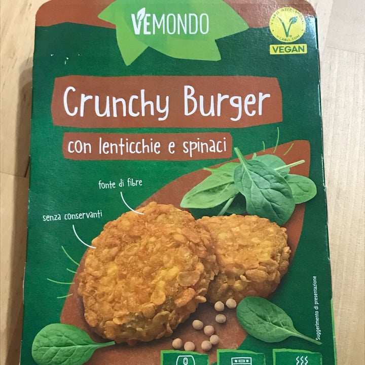 photo of Vemondo *Crunchy  Burgher*  Con Lenticchie E Spinaci shared by @strambajade on  11 Apr 2024 - review