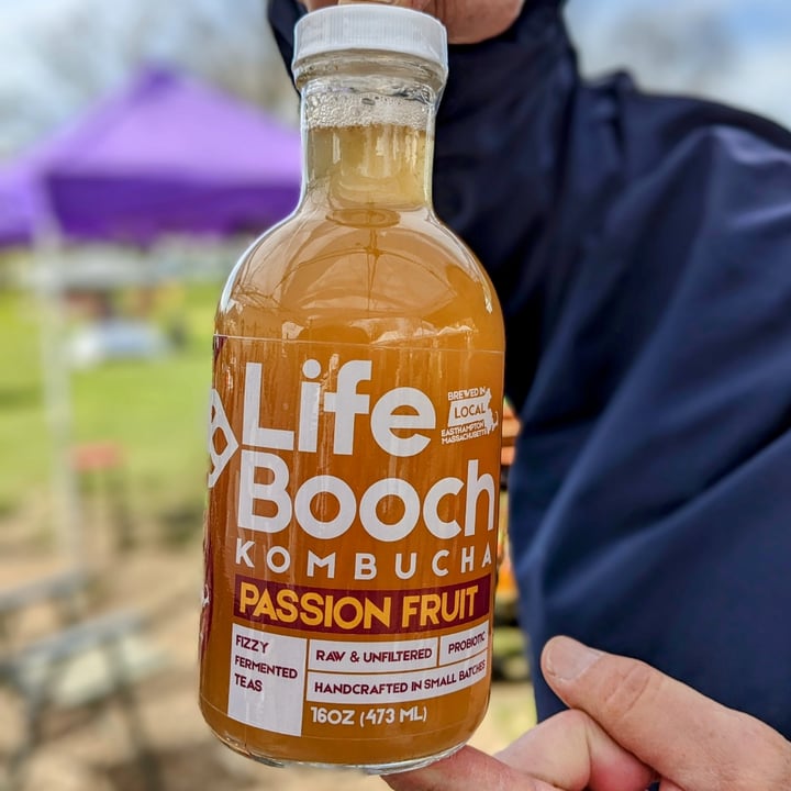 photo of Life Booch Kombucha passion fruit kombucha shared by @theveganfeast on  28 Apr 2024 - review
