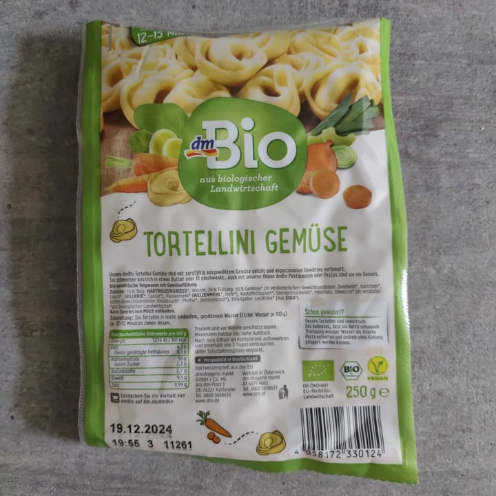 photo of Dm bio Tortellini Gemüse shared by @felv on  06 Apr 2024 - review