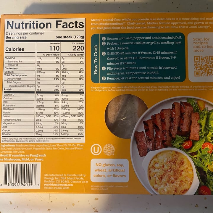 photo of Eat Meati Classic Steaks shared by @friendlyvegan on  02 Oct 2024 - review
