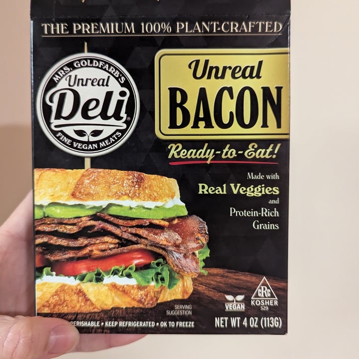 photo of Mrs. Goldfarb’s Unreal Deli Unreal Bacon shared by @regimack on  31 Aug 2025 - review
