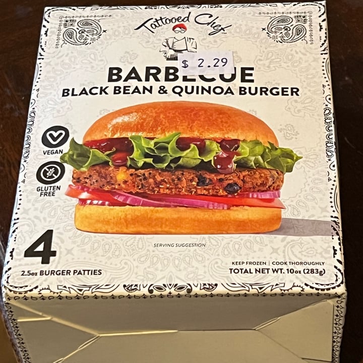 photo of Tattooed Chef barbecue black bean & quinoa burger shared by @myblissfuljourney on  14 Apr 2024 - review