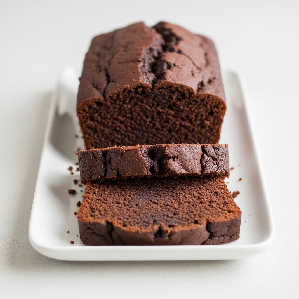 Sliced Vegan Chocolate Loaf Cake