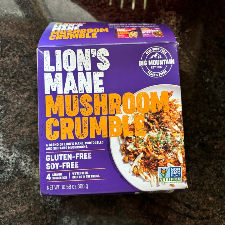 photo of Big Mountain Foods Lion’s Mane Mushroom Crumble shared by @hereforareason on  07 Apr 2025 - review