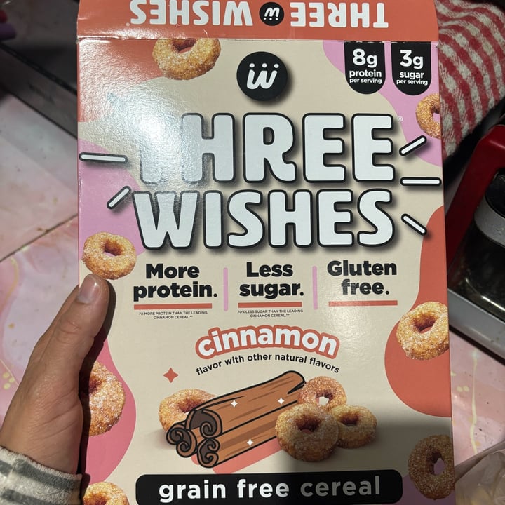 photo of Three Wishes Cinnamon cereal shared by @veganads on  24 Sep 2025 - review