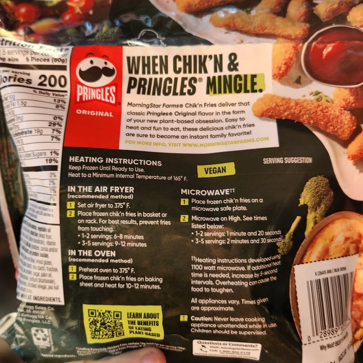 photo of MorningStar Farms Chik'n Fries Pringles Original Flavored shared by @rosieb33 on  09 Sep 2023 - review