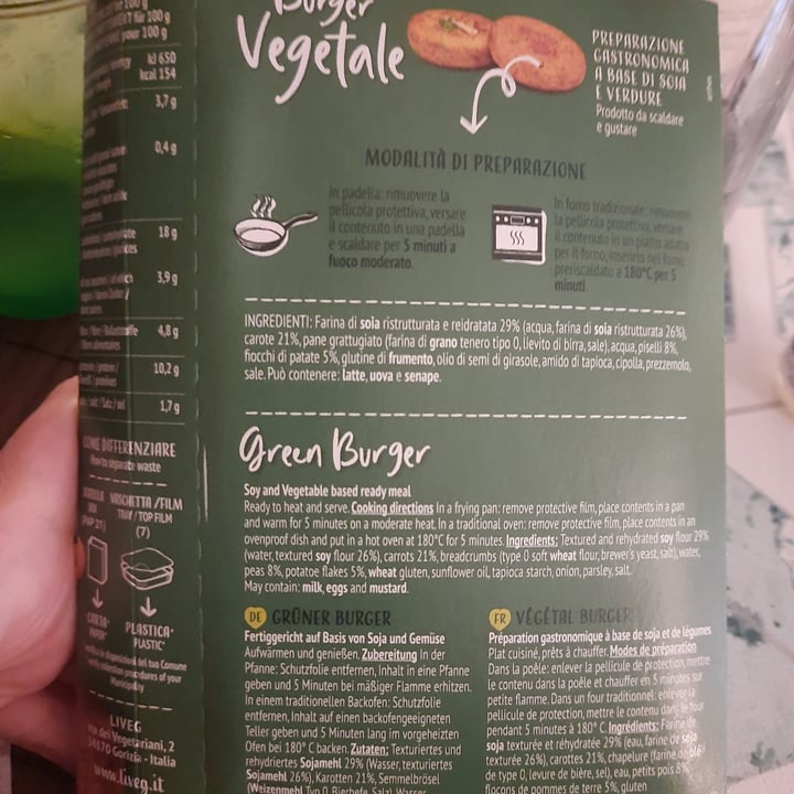 photo of Liveg burger vegetale shared by @irenep on  30 Jul 2025 - review