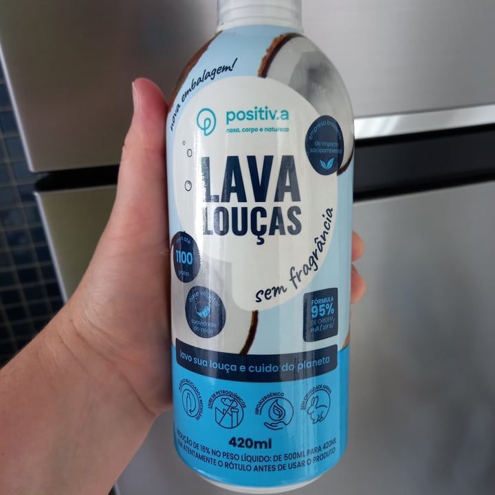 photo of Positiv.a lava louça sem fragrância shared by @meiremendonca on  13 Mar 2024 - review