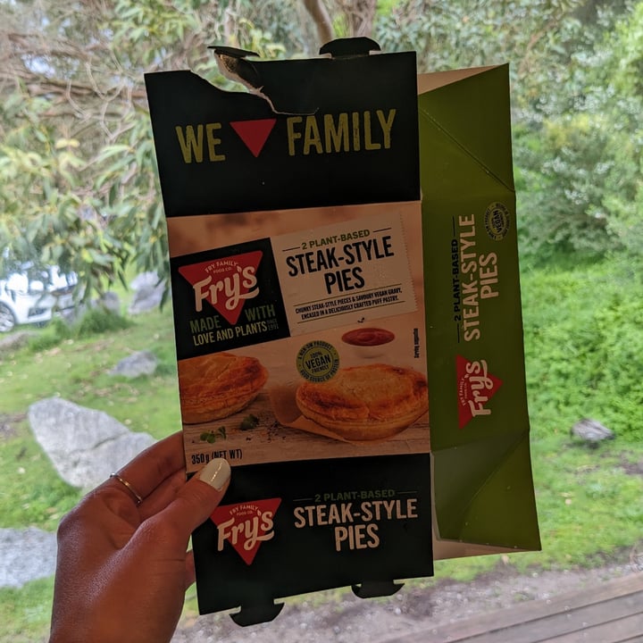 photo of Fry's Family Food steak-style pies shared by @jandrews on  15 Oct 2023 - review
