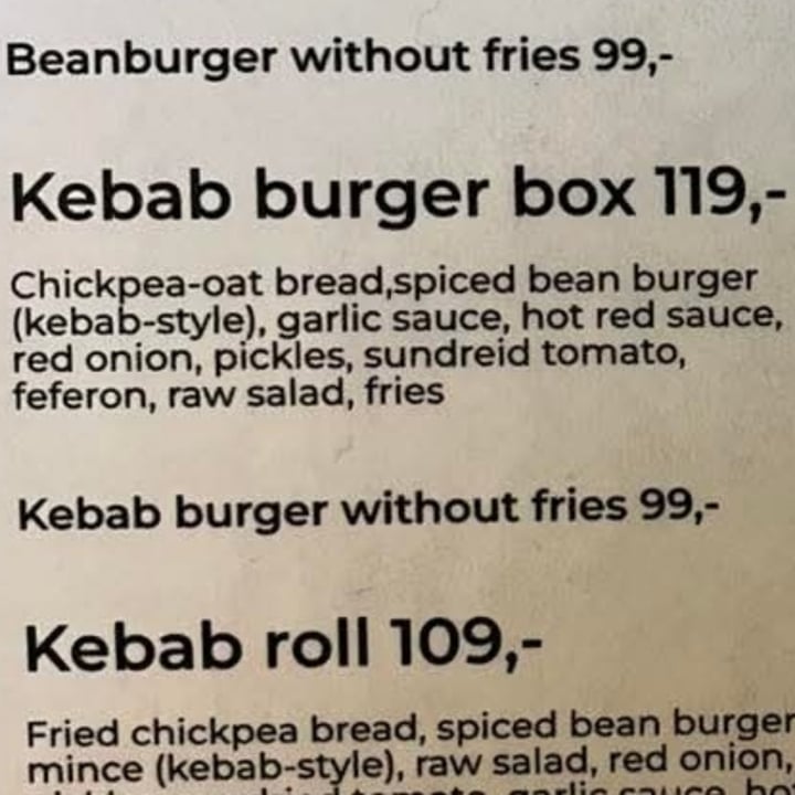 photo of Veggiebönan Kebabburgarlåda shared by @amanada on  10 Oct 2025 - review