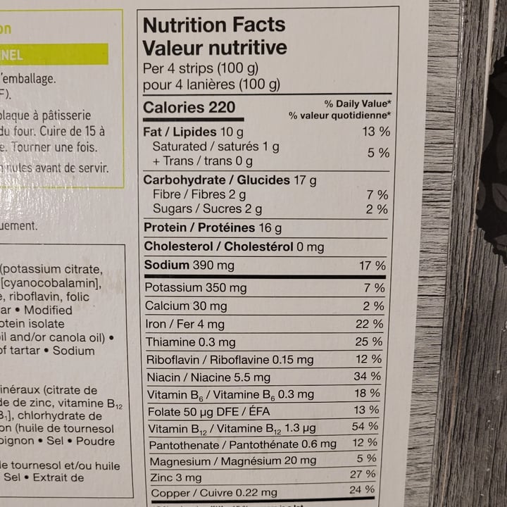 photo of Compliments Chickenless breaded strips shared by @theveglife on  07 Feb 2024 - review