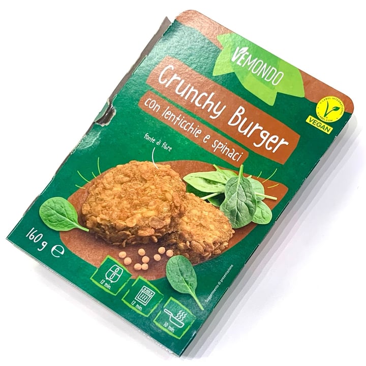 photo of Vemondo *Crunchy  Burgher*  Con Lenticchie E Spinaci shared by @marabasso on  27 Sep 2025 - review