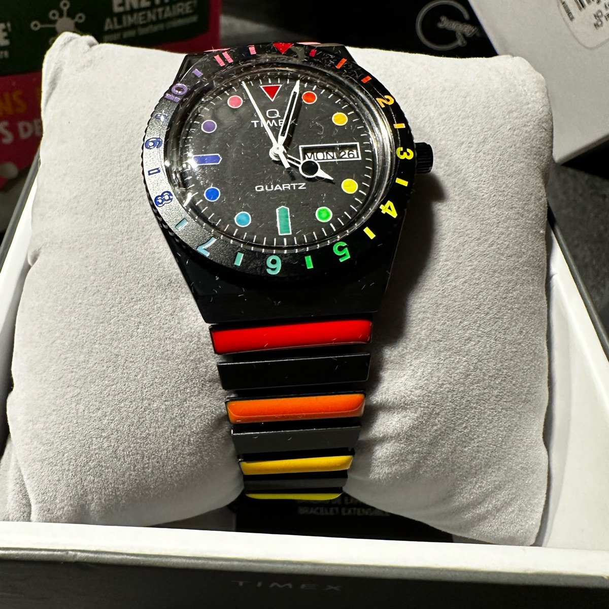 Timex Q Timex Rainbow 36mm Stainless Steel Expansion Band Watch Reviews