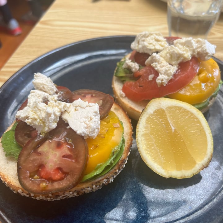 photo of Oh My Days Vegan Cafe avocado tomatoes vegan feta bagel shared by @moccymoccy on  21 Mar 2024 - review