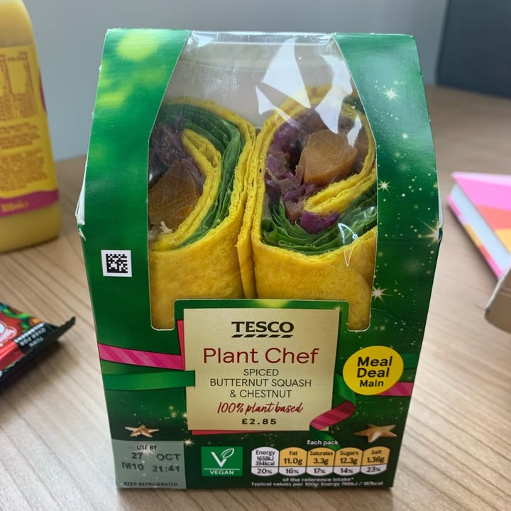 photo of Tesco Plant Chef spiced butternut squash & chesnut shared by @veganellas on  26 Oct 2023 - review