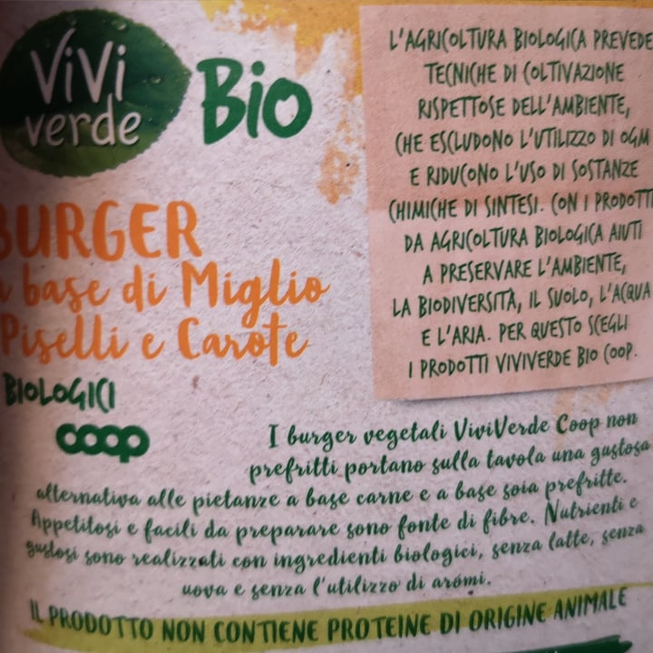 photo of Vivi Verde Coop Burger di Miglio Piselli e Carote shared by @sofia94 on  04 Sep 2023 - review