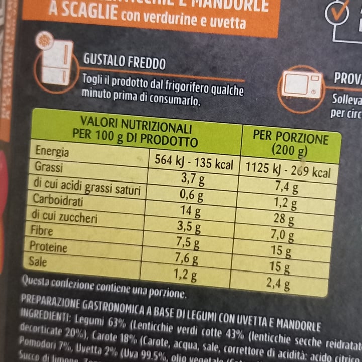 photo of Bonduelle Protein salad mix di lenticchie e mandorle a scaglie shared by @drone53 on  28 Aug 2023 - review