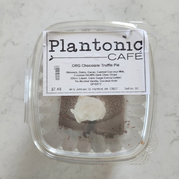 photo of Plantonic Cafe Chocolate Truffle Pie shared by @rosieb33 on  22 Mar 2024 - review