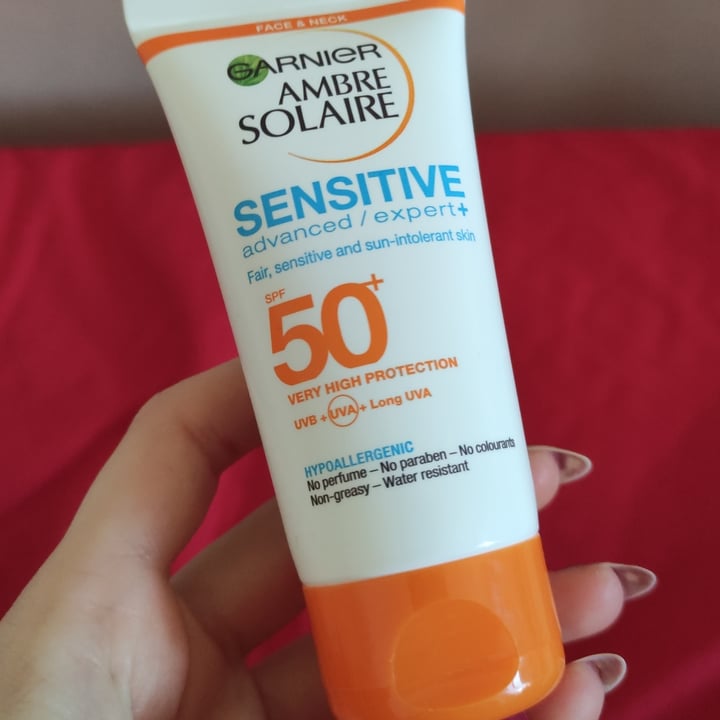 photo of Garnier Ambre Solaire Advanced Sensitive Viso 50+ shared by @ilariachillea on  20 Oct 2023 - review