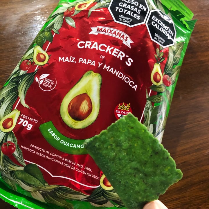 photo of Maixanas Crackers de Maiz, Papa y Mandioca sabor Guacamole shared by @aylugiussi on  06 Apr 2024 - review