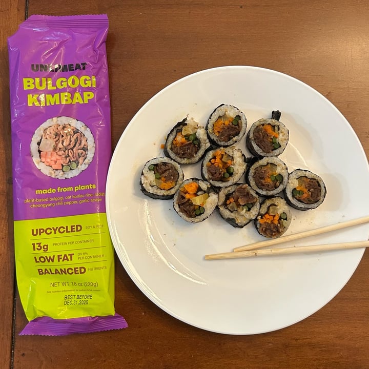 photo of Unlimeat Bulgogi Kimbap shared by @natsveganfood on  03 May 2025 - review