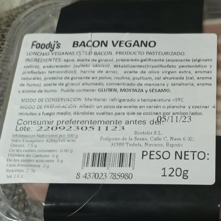 photo of foody's Bacon shared by @titoherbito on  06 Nov 2023 - review