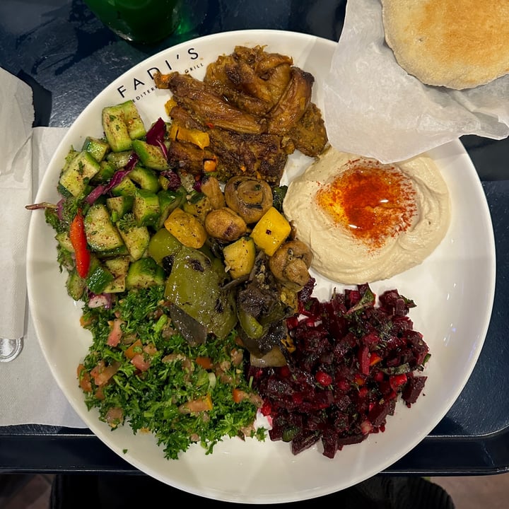 photo of Fadi’s Mediterranean Grill Vegetarian Combo shared by @lancvegan on  03 Apr 2024 - review