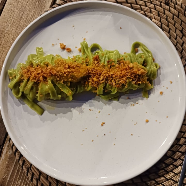 photo of Il germoglio tagliatelle al prezzemolo, crema di peperoni gialli arrostiti,  crumble di pane shared by @elisata on  16 Aug 2025 - review