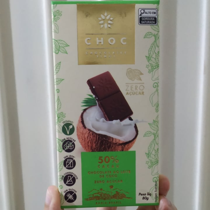 photo of Choc 50% Cacau Chocolate Ao Leite De Coco Zero Açúcar shared by @cassiot on  12 Apr 2025 - review