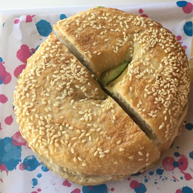 Photo of the dish “Cream Cheese Avo Tomatoe Bagel”