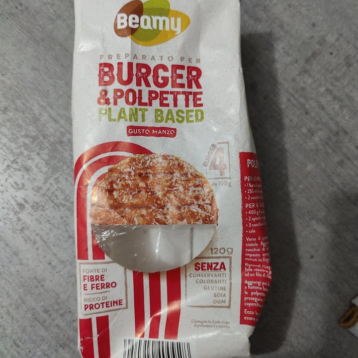 photo of Beamy preparato per burger e polpette plant based al gusto manzo shared by @felv on  05 Apr 2024 - review