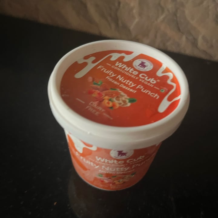 photo of White Cub Fruity Nutty Punch Frozen Dessert shared by @plantpowerpal on  01 Jan 2025 - review