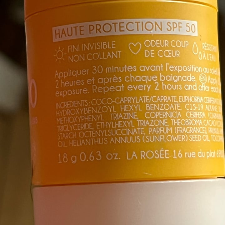 photo of La rosée Stick Solaire A L’huile D’abricot Bio SPF 50 shared by @eeyoreblack on  12 Sep 2025 - review