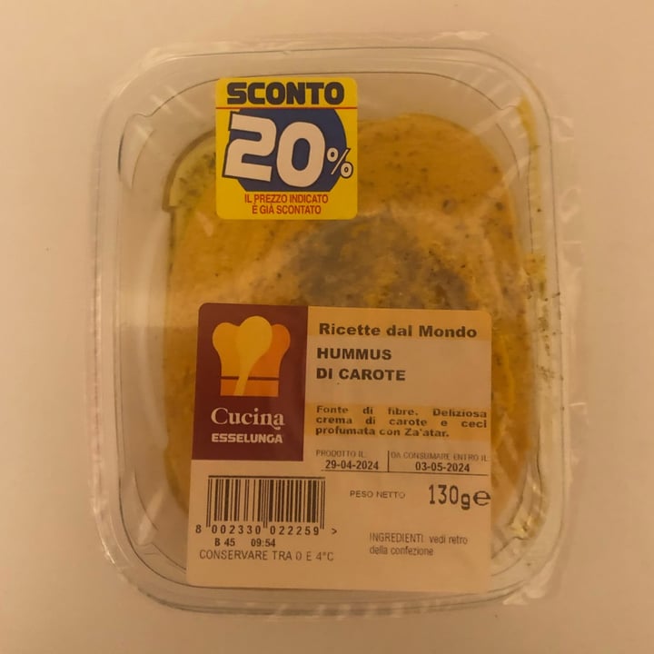 photo of  Esselunga hummus alle carote shared by @lucciola on  03 May 2024 - review