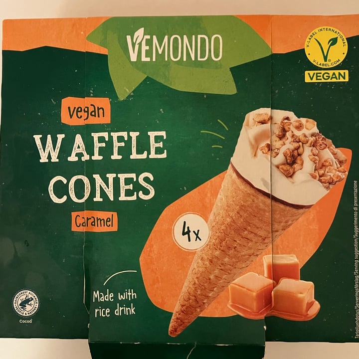photo of Vemondo vegan waffle cones caramel shared by @lucciola on  25 Feb 2024 - review
