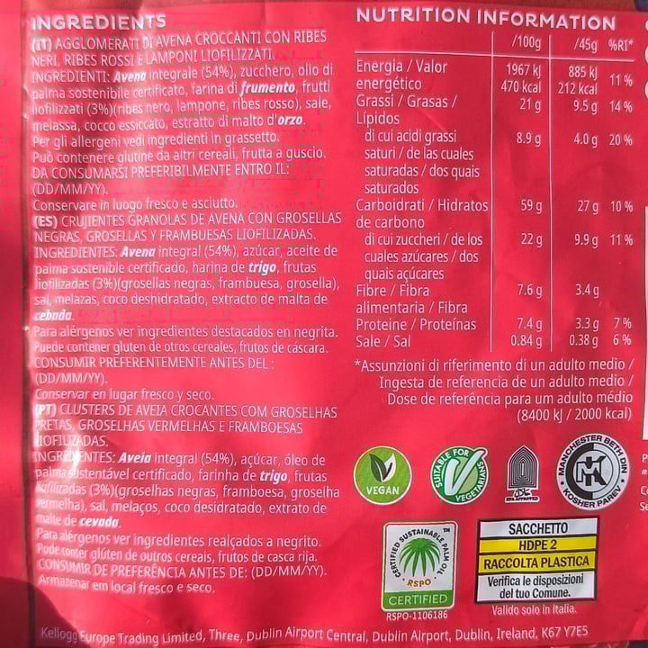 photo of Kellogg's extra frutti rossi shared by @vickyinwonderland on  06 Mar 2025 - review