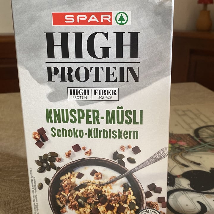 photo of Spar High Protein Knusper -Müsli Schoko-Kürbiskern shared by @aljcegallo on  04 May 2024 - review