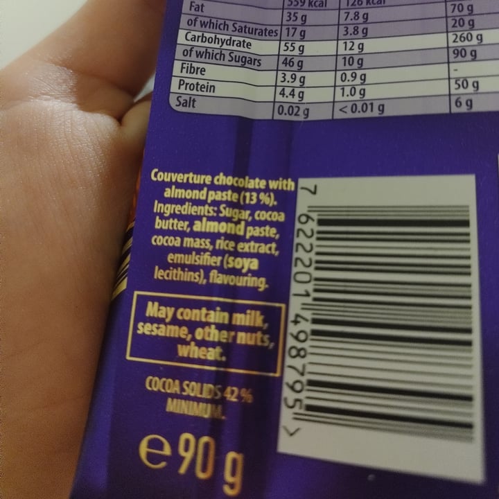 photo of Cadbury Almond Plant Bar shared by @agustinazt on  28 Mar 2024 - review