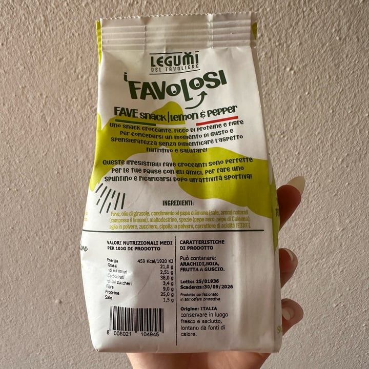 photo of Legumi del tavoliere Fave Snack Lemon & Pepper shared by @soniamartini on  28 Aug 2025 - review