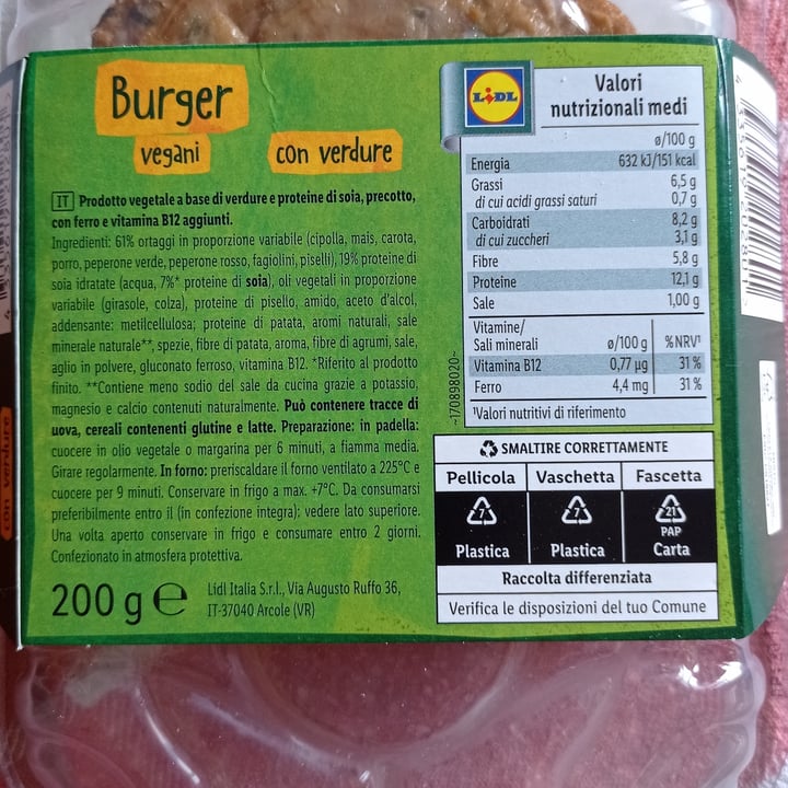 photo of Vemondo Burger Vegani Con Verdure shared by @susberry on  09 Oct 2025 - review