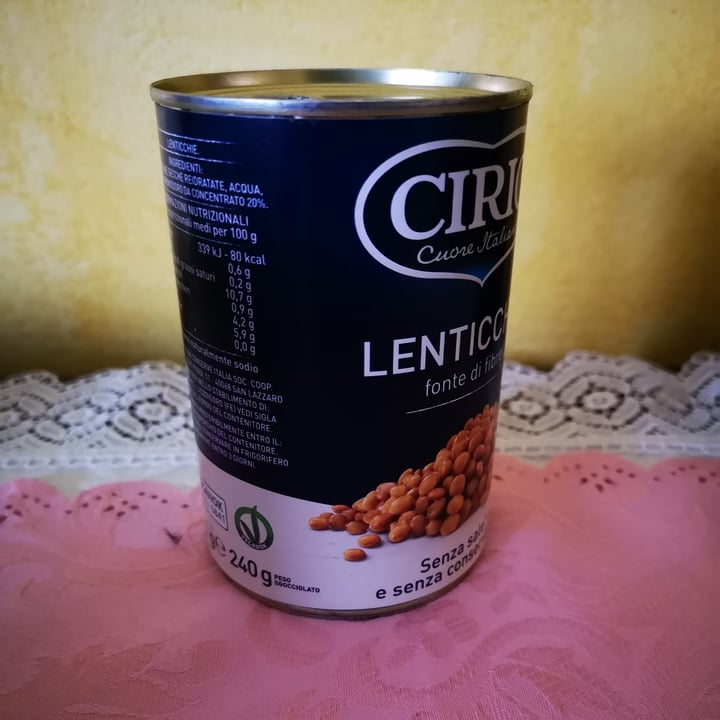 photo of Lenticchie Cirio Lenticchie senza sale shared by @mony74 on  25 Oct 2023 - review