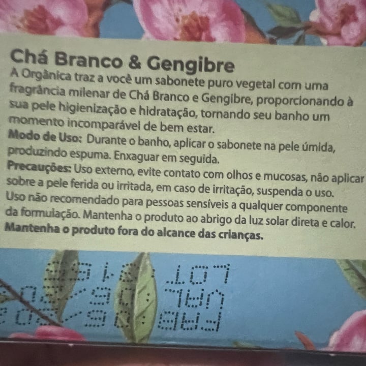 photo of Orgânica Sabonete Orgânica gengibre E Chá Branco shared by @deboramora on  10 May 2024 - review