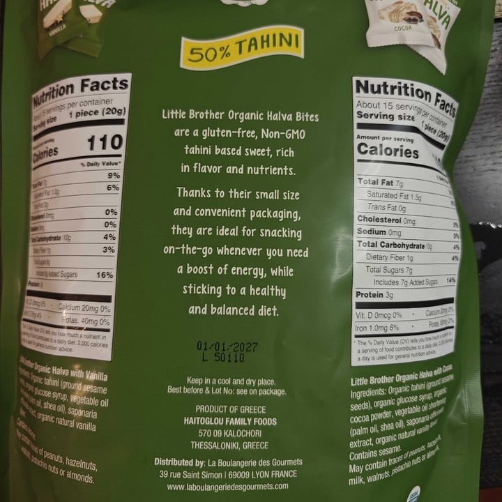 photo of Little brother organic Halva bites shared by @karthick on  29 Mar 2025 - review