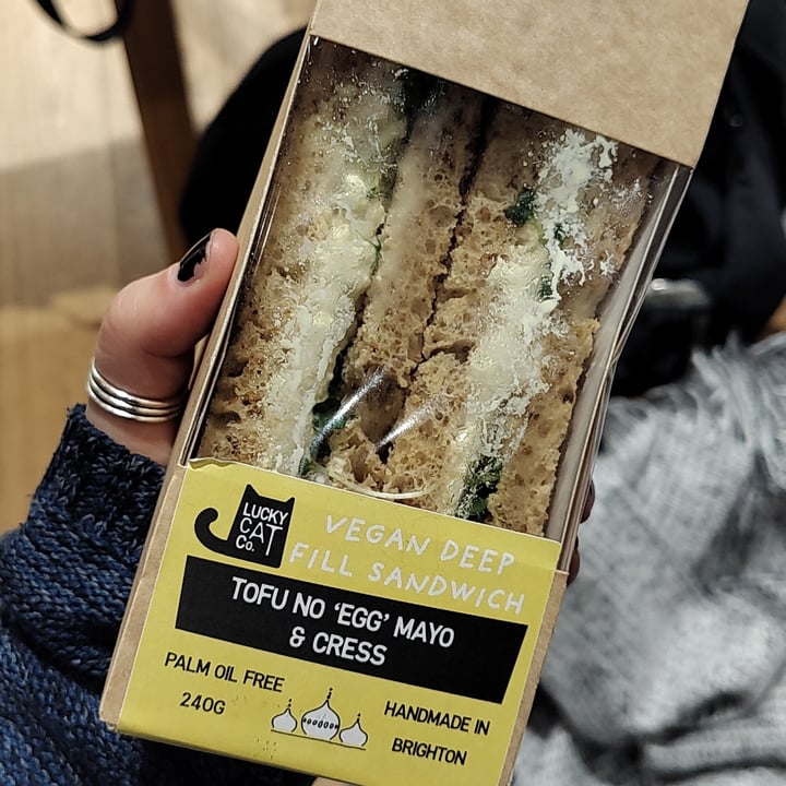 photo of Lucky cat co. Vegan Deep Fill Sandwich - Tofu No Egg Mayo & Cress shared by @the-vegan-one on  08 Mar 2024 - review