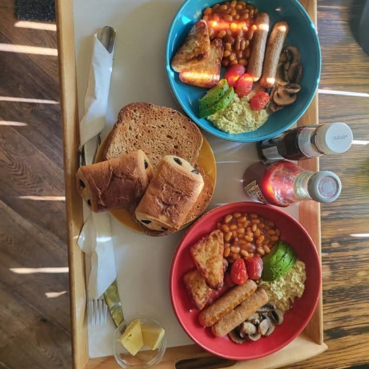 photo of The Base Vegan Retreat Animal Sanctuary Cooked Breakfast shared by @johnboat on  17 Sep 2025 - review