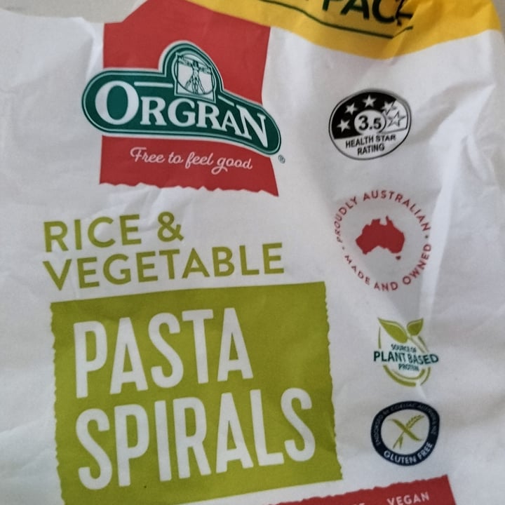 photo of Orgran Rice & Vegetable Pasta Spirals shared by @helenevegan on  16 Apr 2024 - review